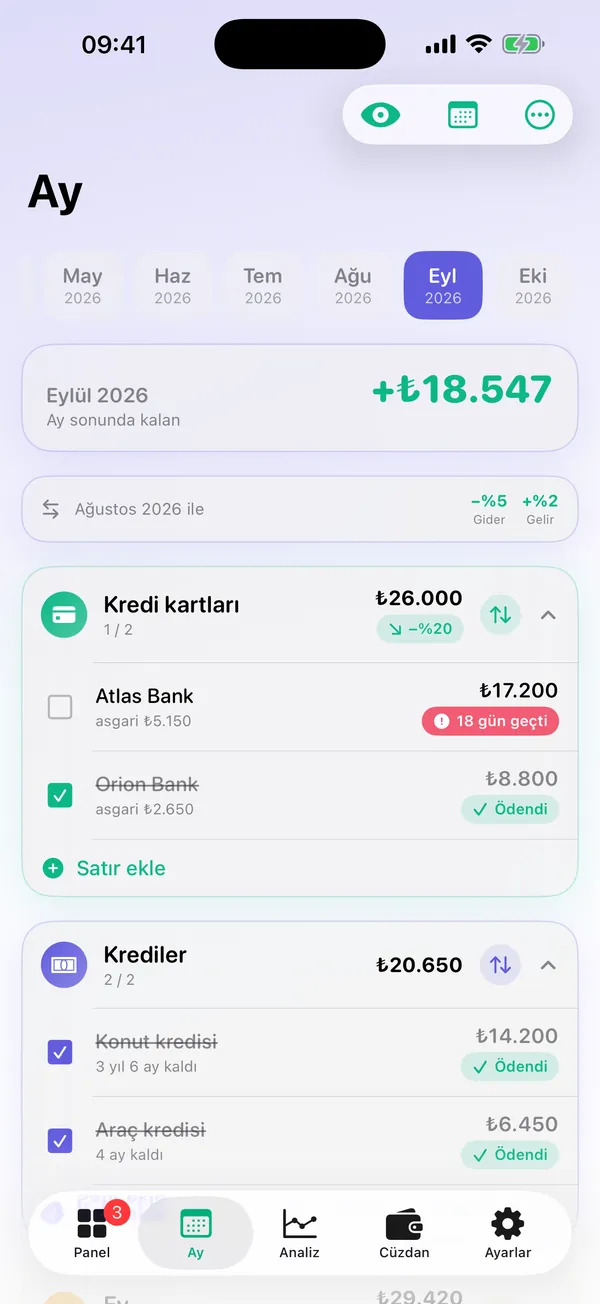 Every bill on one page